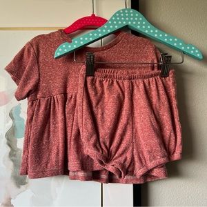 Figge summer set in brick red marle size 2T